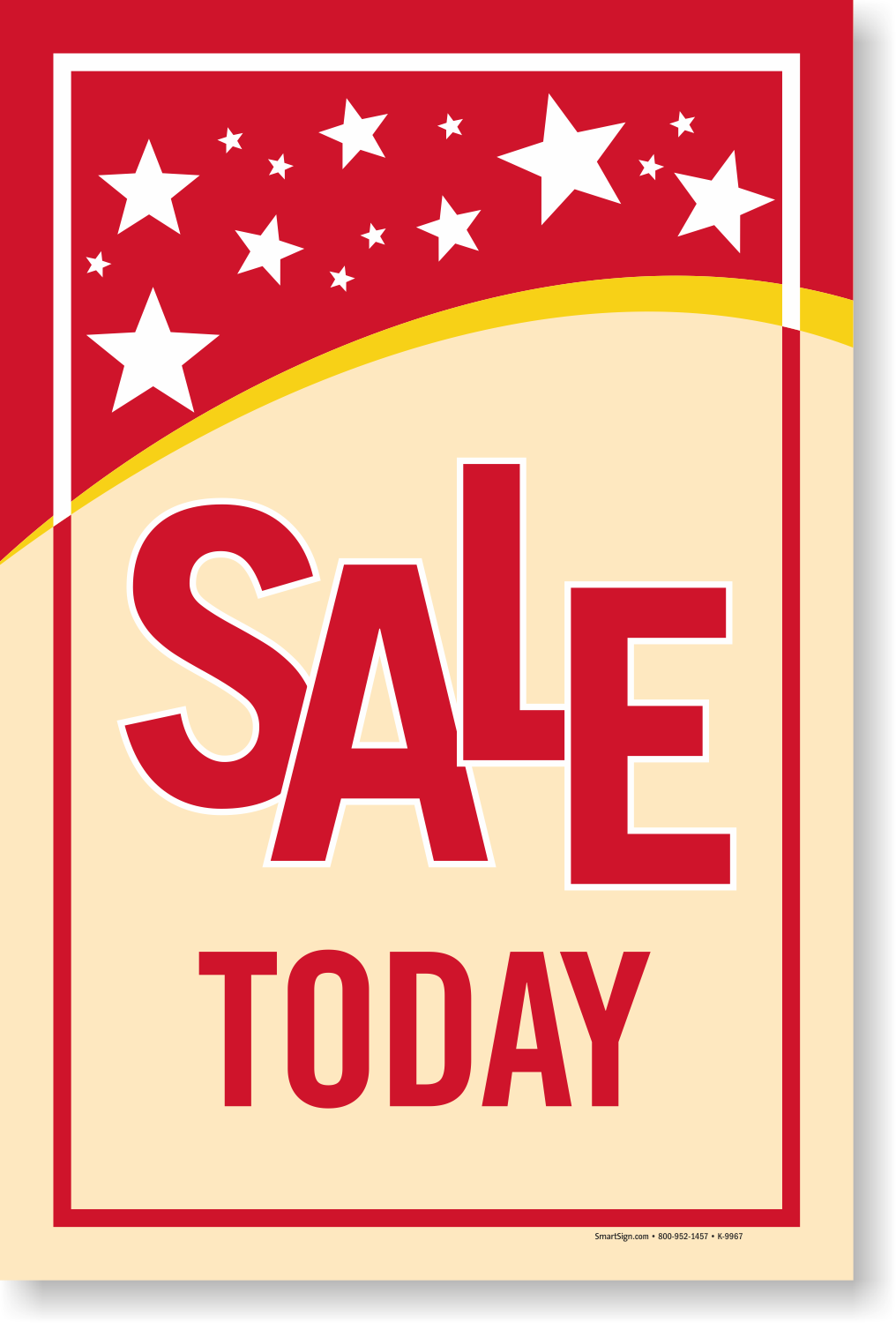 Sale Today Sign With Stars Symbol - Unbeatable Prices, SKU - K-9967