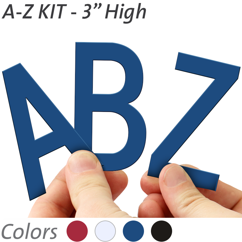 3 inch DieCut Letter Kit, Blue, SKU NLMG3BUAZKit