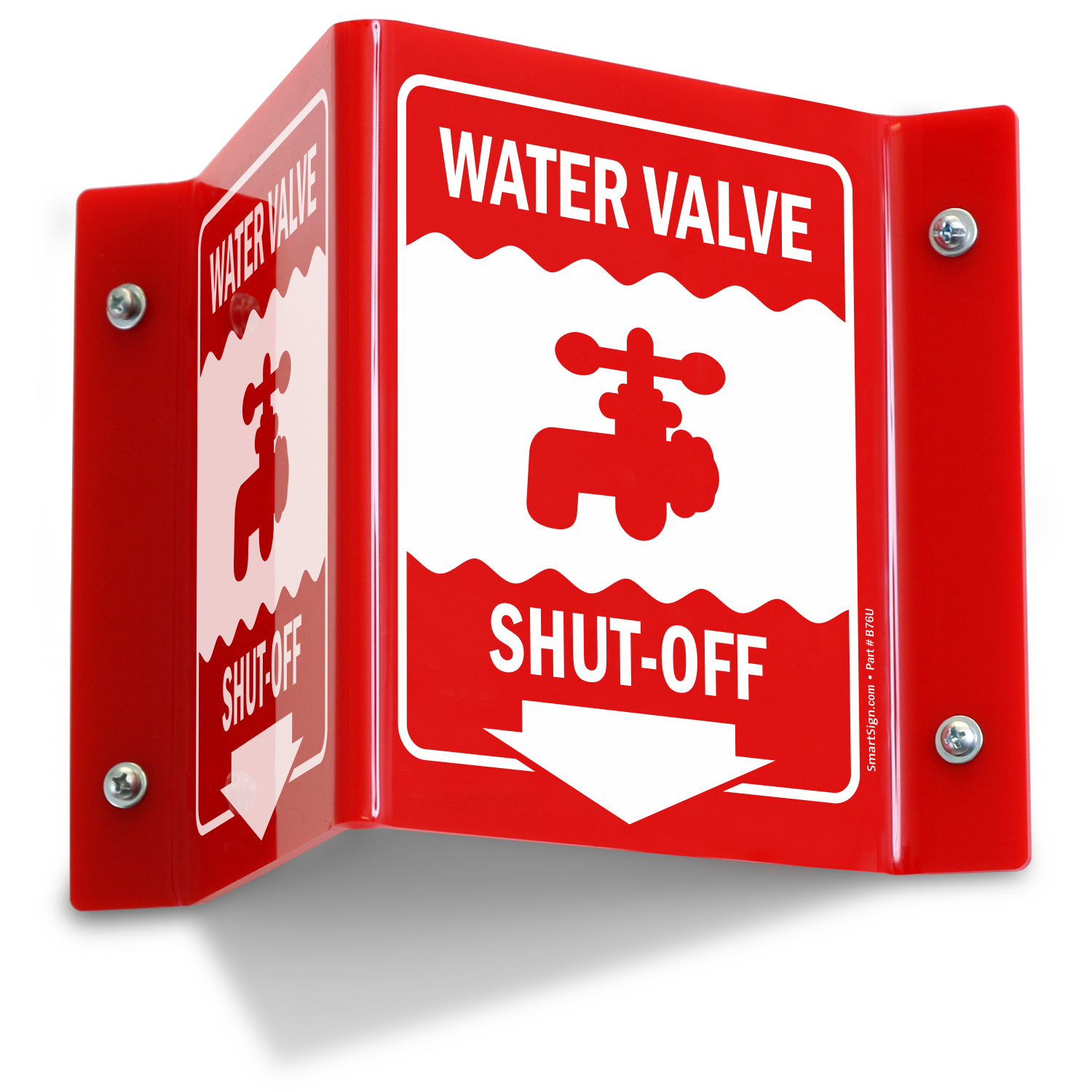 Water Valve Shut Off Projecting Sign SKU S2 1790