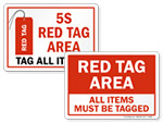 5S Red Tag Signs