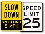 Advisory Speed Limit Signs