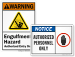 ANSI Authorized Personnel Signs