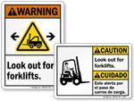 ANSI Forklift Signs