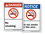 ANSI Smoking Signs