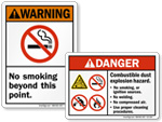 ANSI Smoking Signs