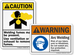 ANSI Welding Signs