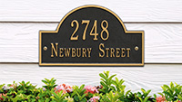 Arch Marker Architectural House Number & Lawn Plaques