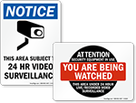 Area Under Surveillance Signs