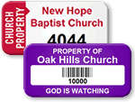 Asset Tags for Churches