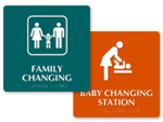 Baby Changing Room Signs