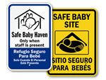 Baby Safe Haven Signs