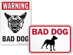 Bad Dog Signs