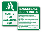 Basketball Court Signs