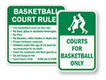 Basketball Court Signs