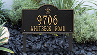 Bayou Vista Architectural House Number & Lawn Plaques