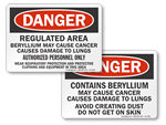 Beryllium Warning Signs