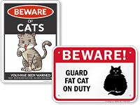 Beware of Cat Signs