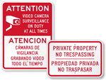 Bilingual No Trespassing Signs