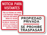 Bilingual Property Signs