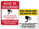 Bilingual Surveillance Signs