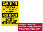 Bilngual Keep Door Closed Signs