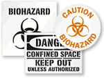 Custom Biohazard Floor Signs