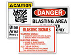 Blasting Area Signs