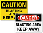 Blasting Area Safety Signs