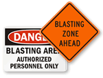 Blasting Warning Signs