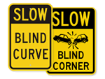 Blind Curve Signs