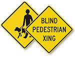 Blind Person Warning Signs