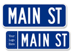 Blue Street Signs   9" Signs