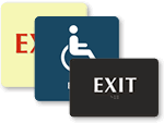 ADA Braille Exit Signs