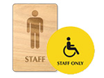 Staff Restroom Signs