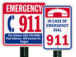 Dial 911 Signs 