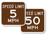 Campground Speed Limit Signs