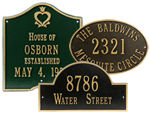 Cast Address Plaques