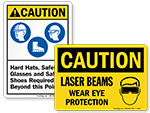 Caution PPE Signs & Labels