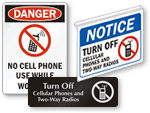 No Cell Phone Signs for Office