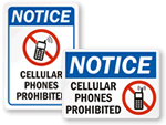 No Cell Phone in Church Signs