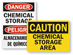 Chemical Storage Area Signs