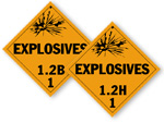 Class 1.2   Explosive Placards