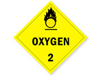 Class 2 Oxygen Placards