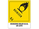 Class 5 Oxidizer Pre printed Labels