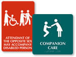 Companion Care / Elderly Bathroom Signs