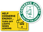 Conserve Energy Signs