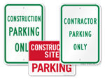 Construction Parking Signs