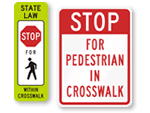 Crosswalk & Sidewalk Signs