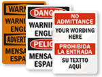 Custom Bilingual Sign