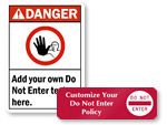 Custom Do Not Enter Door Signs